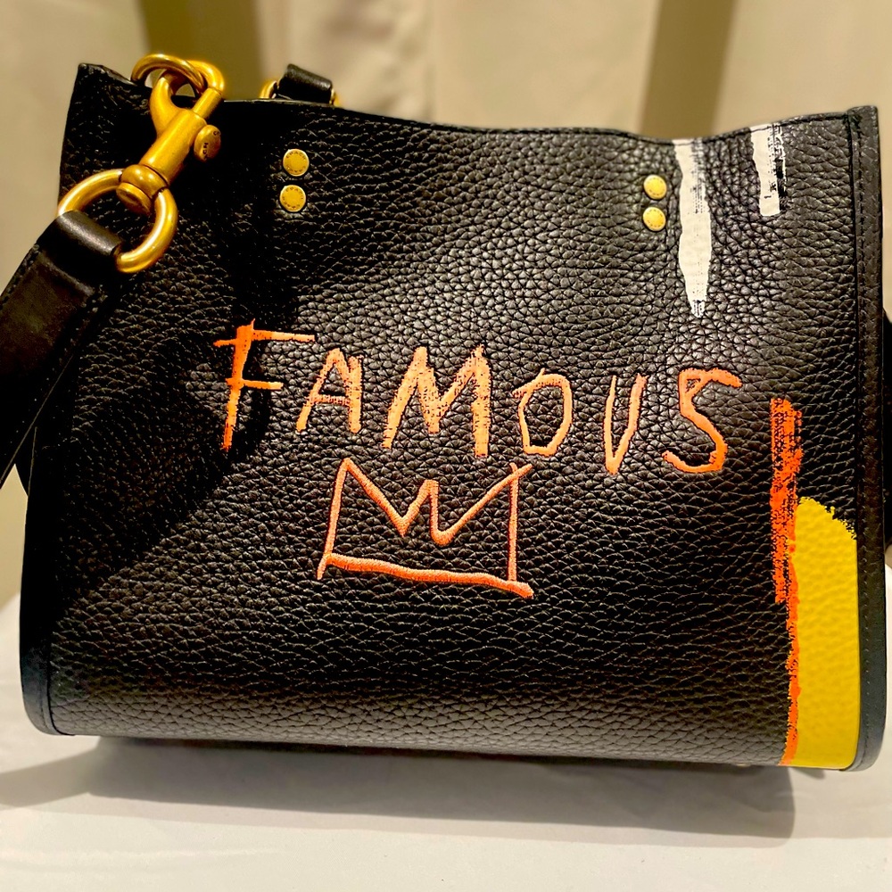 Coach X Jean Michel Basquiat Rogue Bag 25 (Authentic)  - Black